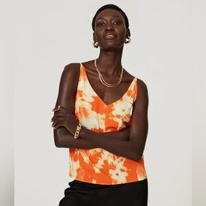 Thakoon orange tie dye slip tank